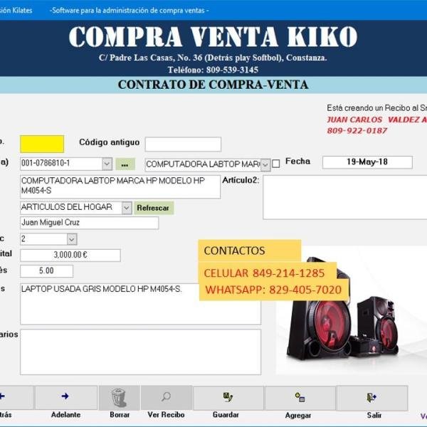 SISTEMA PARA COMPRAVENTAS Y EMPEÑOS