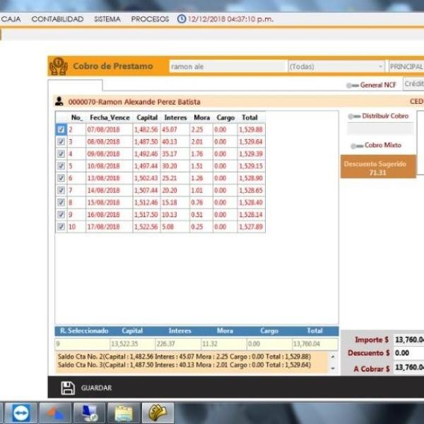 SISTEMA DE PRESTAMOS Y FINANCIERAS